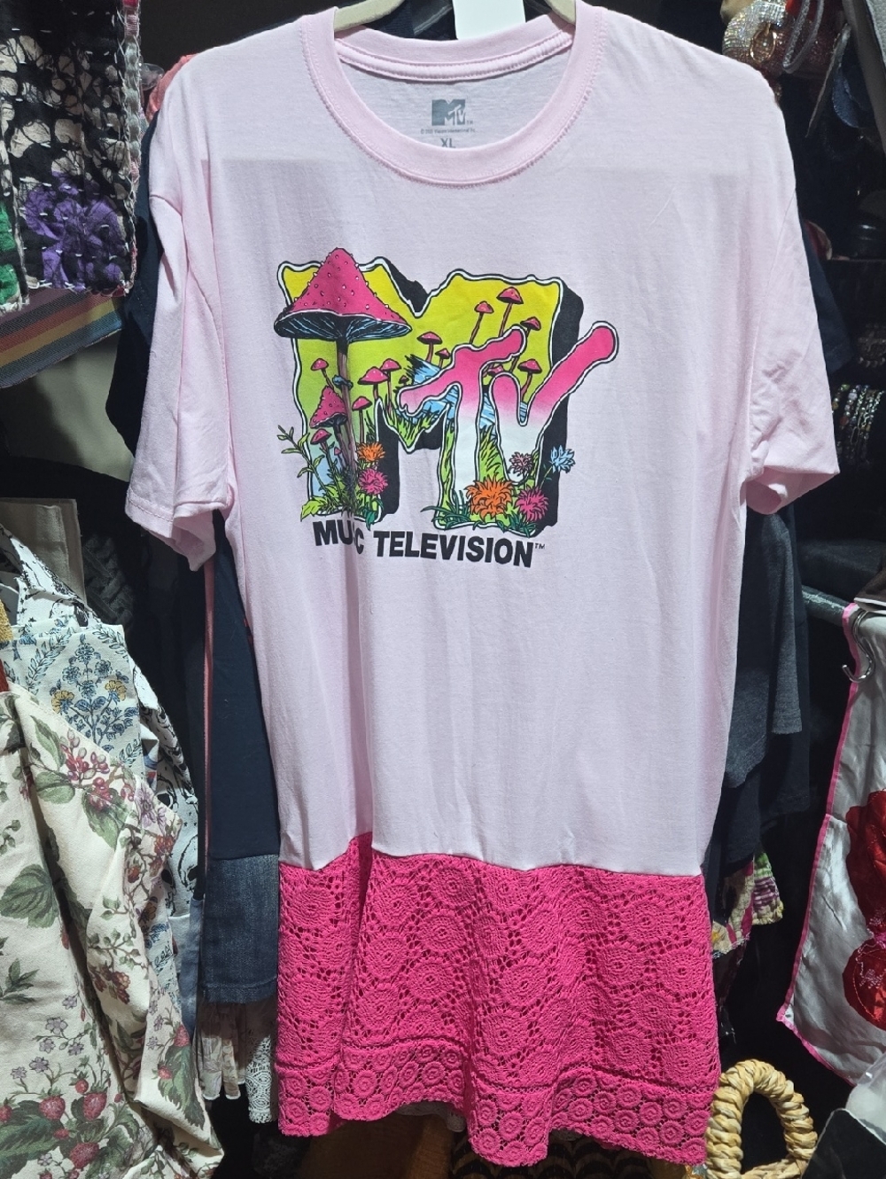 Upcycled Mtv Tshirt Size XL